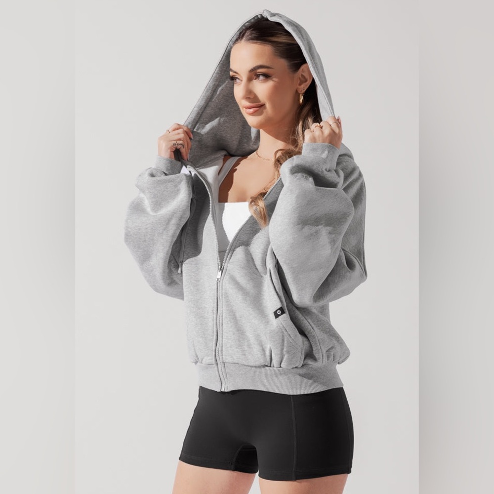 Popflex Zip Cloud Hoodie Gray size XXS/XS